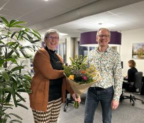 Suze den Hartog 45 jaar in dienst!